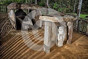 Ancient grave in San Agustin Colombia