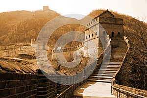 Ancient Great Wall of China photo