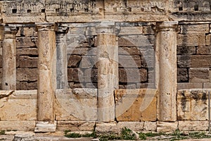 Ancient Greco-Roman Theater in ancient city Hierapolis near Pamukkale, Turkey