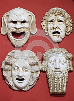 Ancient Greece theatre masks