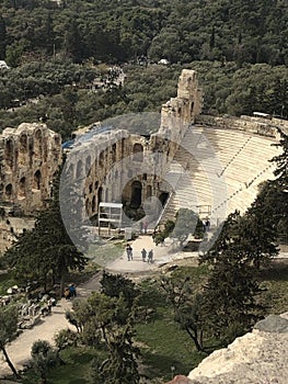 An ancient Greek amphitheatre in Athens