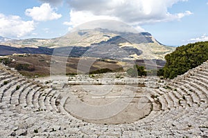 Ancient Greek amphitheatre, Segesta, Sicily, Italy