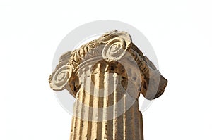 Ancient greek architecture object marble column ionic style