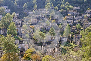 Ancient Greek broken city Kayakoy near to Oludeniz, Turkey