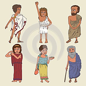 Ancient greek characters set