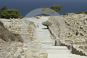 Ancient Greek city of Kamiros on the Aegean coast