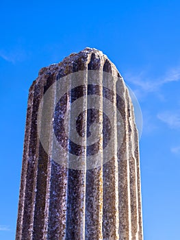 Ancient Greek column - clear sky background