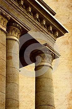 Ancient greek columns photo