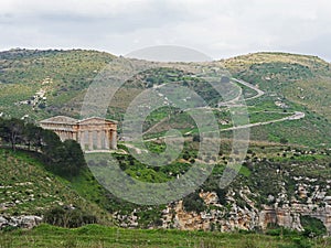 Ancient Greek Doric temple, Segesta, archaeological site, Sicily, Italy