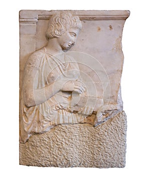 Ancient Greek grave stele (420 B.C)