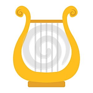 Ancient Greek Lyre flat icon, music