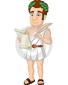 Ancient Greek man cartoon
