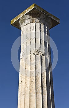 Ancient greek pillar of doric rhythm photo