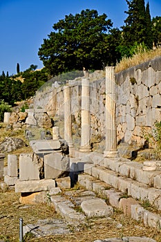 Ancient Greek Ruins, Sacred Way, Sancuary of Apollo, Delphi, Greece