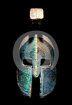 Ancient Greek Sparta Style Helmet photo