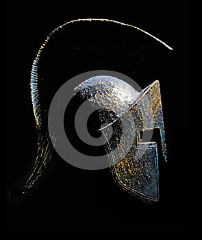 Ancient Greek Sparta Style Helmet photo