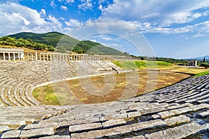 Ancient Greek Stadium in Ancient Messini in Greece
