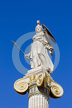 Antico greco statua sul colonna 