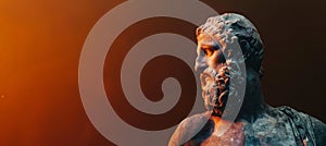 ancient greek statue of mythological figure photo