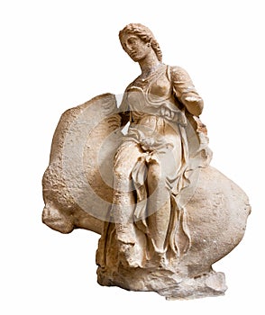 Ancient Greek statue of a Nereid on horseback