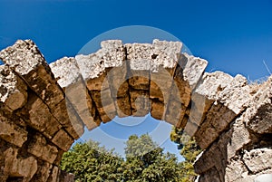 Ancient Greek stone arch at Olympia