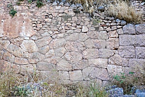 Ancient Greek Stone Wall Ruins, Delphi, Greece