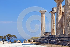 Ancient Greek temple at Aegina, Greece