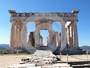 Ancient greek temple of afaia photo