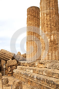 Ancient Greek temple in Agrigento, Sicily, Italy