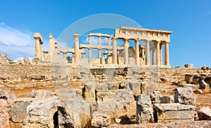 Ancient greek temple of Aphaea in Aegina