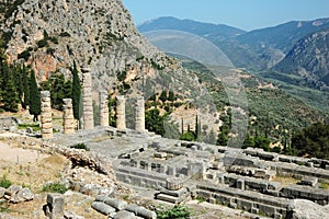 Ancient greek temple of Apollo,Delphi,Greece