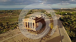 Ancient Greek temple of Concordia V-VI century BC, Valley of the Temples, Agrigento, Sicily.