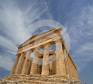 Ancient Greek temple of Concordia (V-VI century BC), Valley of the Temples, Agrigento, Sicily