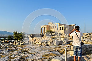 Ancient Greek Temple of the Erechtheum.