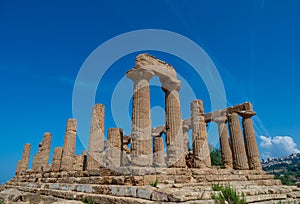 Ancient greek Temple of Juno in Agrigento, Sicily. Italy