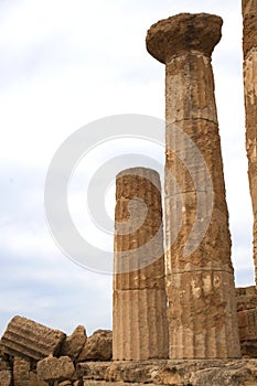 Ancient Greek temple of Juno in Agrigento, Sicily, Italy