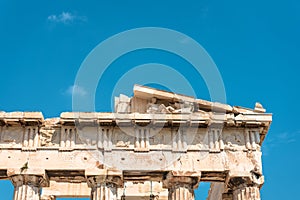 Ancient Greek temple of Parthenon on Acropolis, Athens, Greece