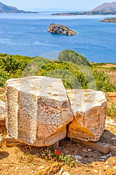 The Ancient Greek temple of Poseidon at Cape Sounion