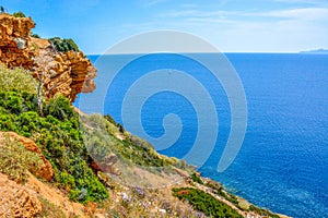 The Ancient Greek temple of Poseidon at Cape Sounion