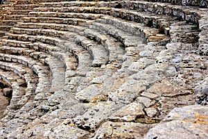 Ancient greek theater marble stairs, Sicily