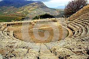 Ancient greek theater ruins, Sicily