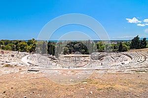 Ancient Greek theater of Syracuse, Sicily, Italy