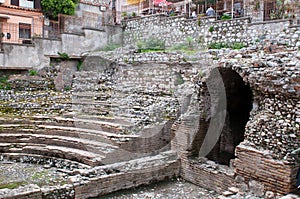 Ancient greek theater in Taormina