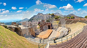 Ancient Greek theater in Taormina, Sicily