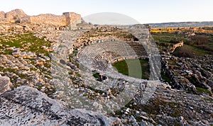 Ancient Greek theatre ruins of Miletus, Turkey photo