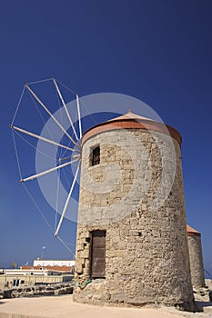 Ancient greek windmill on Rhodes