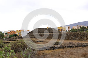 Ancient Guanche Guimar Pyramids in Tenerife Island
