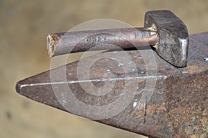 Ancient hammer and anvil