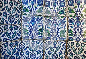 Ancient Handmade Turkish Tiles , Istanbul, TURKEY