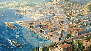 Ancient Harbor: Roman Port in 100 B.C.